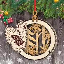 Christmas Ornament E0024110 file cdr and dxf pdf free vector download for laser cut