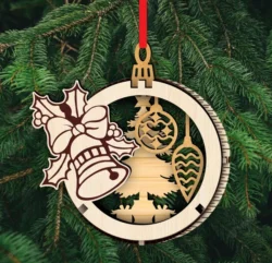 Christmas Ornament E0024117 file cdr and dxf pdf free vector download for laser cut