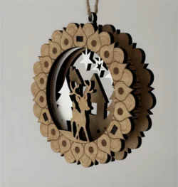 Christmas Ornament E0024136 file cdr and dxf pdf free vector download for laser cut
