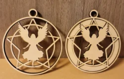 Christmas angel ornament E0024086 file cdr and dxf pdf free vector download for laser cut