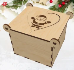 Christmas box E0024145 file cdr and dxf pdf free vector download for laser cut
