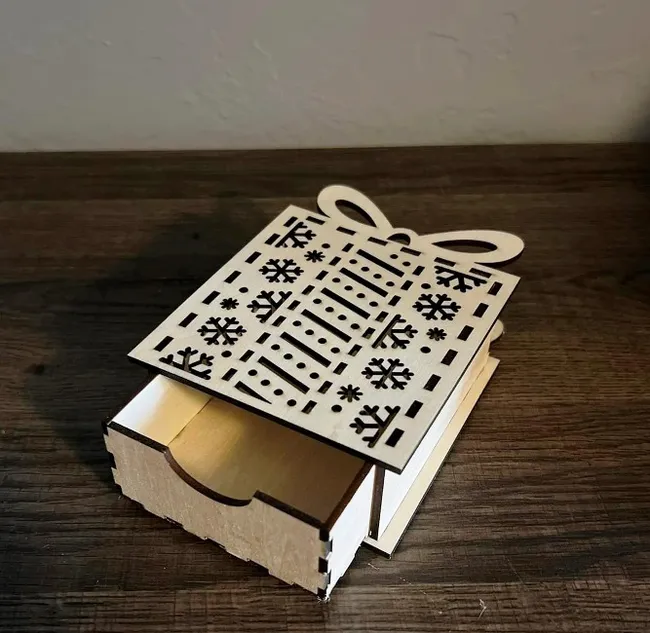 Christmas gilft box E0024087 file cdr and dxf pdf free vector download for laser cut