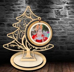 Christmas photo frame E0024097 file cdr and dxf pdf free vector download for laser cut