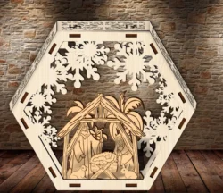 Christmas scene E0024134 file cdr and dxf pdf free vector download for laser cut