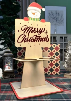 Christmas wine rack E0024196 file cdr and dxf pdf free vector download for laser cut