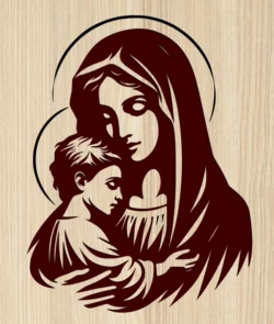Mary And Jesus E0024160 file cdr and dxf pdf free vector download for laser cut