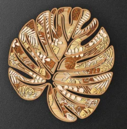 Multilayer Leaf E0024111 file cdr and dxf pdf free vector download for laser cut