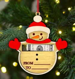Snowman money holder E0024144 file cdr and dxf pdf free vector download for laser cut