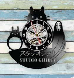 Totoro wall clock E0024082 file cdr and dxf pdf free vector download for laser cut