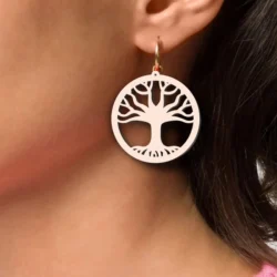 Tree earrings E0024103 file cdr and dxf pdf free vector download for laser cut