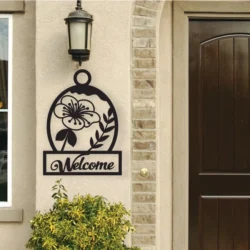 Welcome Sign E0024122 file cdr and dxf pdf free vector download for laser cut