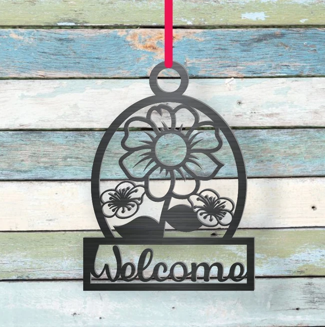 Welcome Sign E0024123 file cdr and dxf pdf free vector download for laser cut