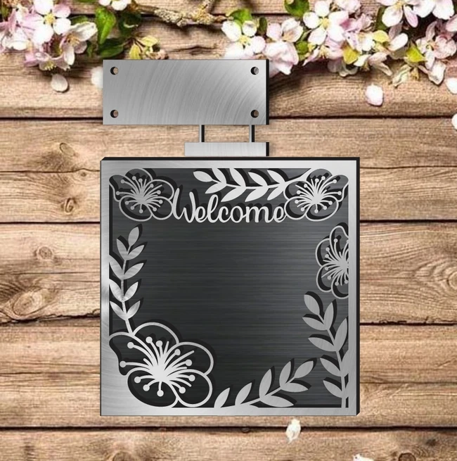 Welcome Sign E0024171 file cdr and dxf pdf free vector download for laser cut plasma 5 Welcome Sign E0024171 file cdr and dxf pdf free vector download for laser cut plasma
