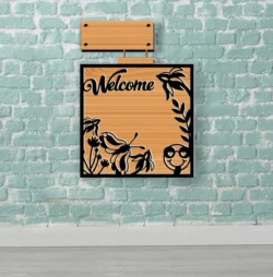 Welcome Sign E0024172 file cdr and dxf pdf free vector download for laser cut plasma