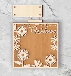 Welcome Sign E0024173 file cdr and dxf pdf free vector download for laser cut plasma