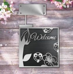 Welcome Sign E0024180 file cdr and dxf pdf free vector download for laser cut plasma