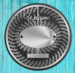 Welcome Sign E0024191 file cdr and dxf pdf free vector download for laser cut plasma