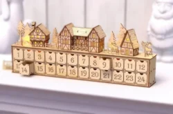 Advent calendar scene E0024375 file cdr and dxf pdf free vector download for laser cut