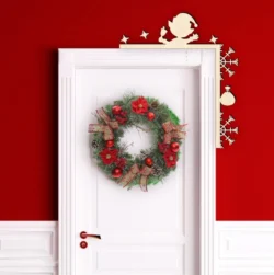 Christmas Door Corner E0024315 file cdr and dxf pdf free vector download for laser cut
