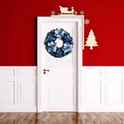 Christmas Door Corner E0024314 file cdr and dxf pdf free vector download for laser cut