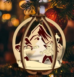 Christmas ball E0024263 file cdr and dxf pdf free vector download for laser cut