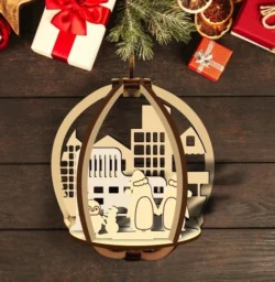 Christmas ball E0024265 file cdr and dxf pdf free vector download for laser cut