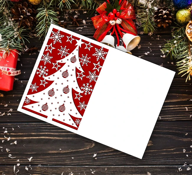 Christmas card E0024305 file cdr and dxf pdf free vector download for laser cut