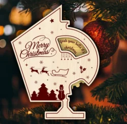 Christmas gift E0024244 file cdr and dxf pdf free vector download for laser cut