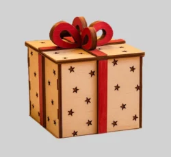 Christmas gift box E0024376 file cdr and dxf pdf free vector download for laser cut