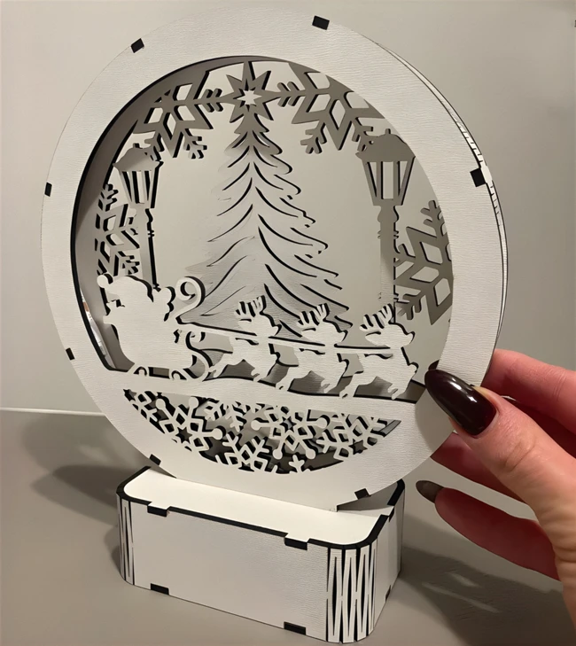 Christmas lamp E0024232 file cdr and dxf pdf free vector download for laser cut
