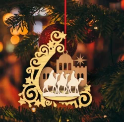 Christmas ornament E00242778 file cdr and dxf pdf free vector download for laser cut