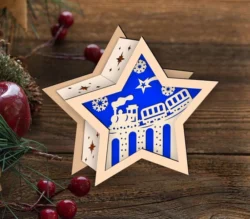 Christmas star lamp E0024237 file cdr and dxf pdf free vector download for laser cut