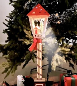 Christmas street lamp E0024369 file cdr and dxf pdf free vector download for laser cut