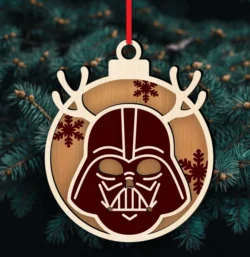 Darth Vader Christmas decoration E0024339 file cdr and dxf pdf free vector download for laser cut