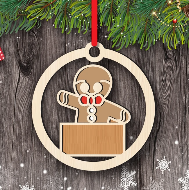 Gingerbread Christmas ornament E0024356 file cdr and dxf pdf free vector download for laser cut 5 Gingerbread Christmas ornament E0024356 file cdr and dxf pdf free vector download for laser cut