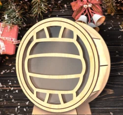 Volleyball piggy bank E0024318 file cdr and dxf pdf free vector download for laser cut