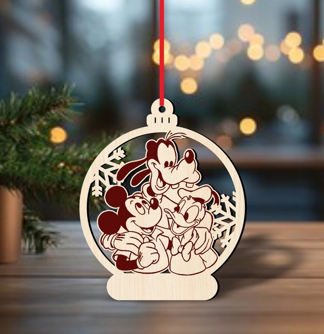 Bolla Mickey And Minnie Disney Christmas Ball E0024456 file cdr and dxf pdf free vector download for laser cut 5 Bolla Mickey And Minnie Disney Christmas Ball E0024456 file cdr and dxf pdf free vector download for laser cut