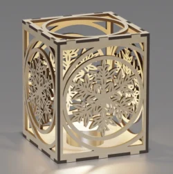 Christmas Candle Holder E0024428 file cdr and dxf pdf free vector download for laser cut