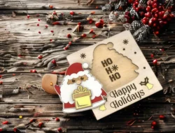 Christmas Card E0024427 file cdr and dxf pdf free vector download for laser cut