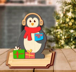 Christmas Character Penguin E0024480 file cdr and dxf pdf free vector download for laser cut