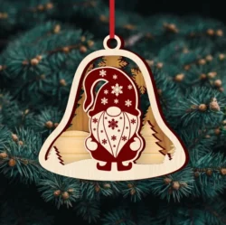 Christmas Gnome Ornament E0024403 file cdr and dxf pdf free vector download for laser cut