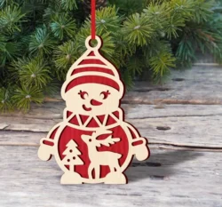 Christmas Tree Toys Snowman E0024471 file cdr and dxf pdf free vector download for laser cut