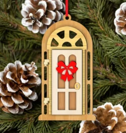 Christmas door ornaments E0024395 file cdr and dxf pdf free vector download for laser cut