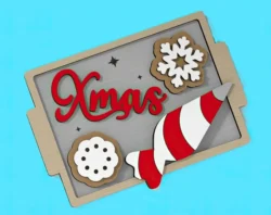 Gingerbread Christmas Elements E0024425 file cdr and dxf pdf free vector download for laser cut