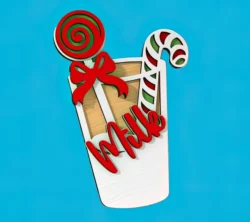 Glass Of Milk Christmas Elements E0024420 file cdr and dxf pdf free vector download for laser cut