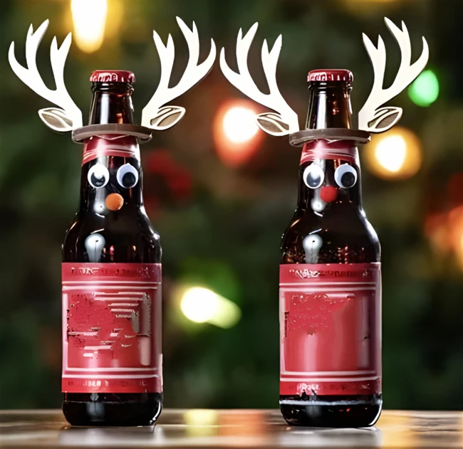 Reindeer bottle E0024384 file cdr and dxf pdf free vector download for laser cut