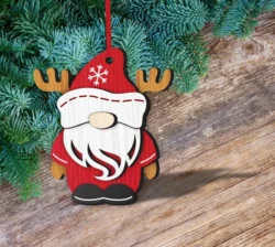Santa Claus Christmas Ornament E0024464 file cdr and dxf pdf free vector download for laser cut