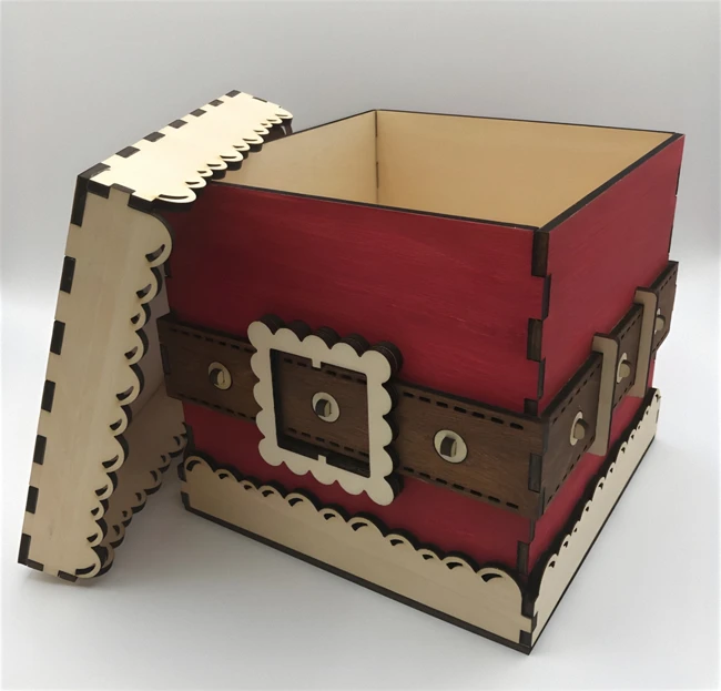 Santa box E0024383 file cdr and dxf pdf free vector download for laser cut