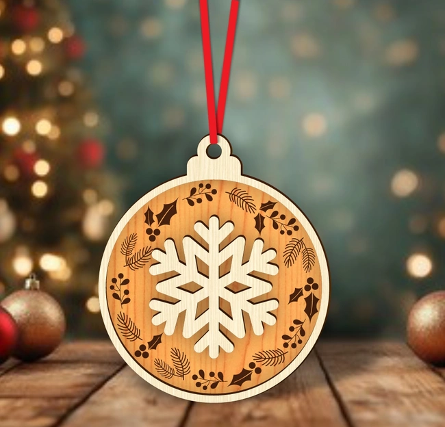 Snowflake Christmas Ornament E0024521 file cdr and dxf pdf free vector ...