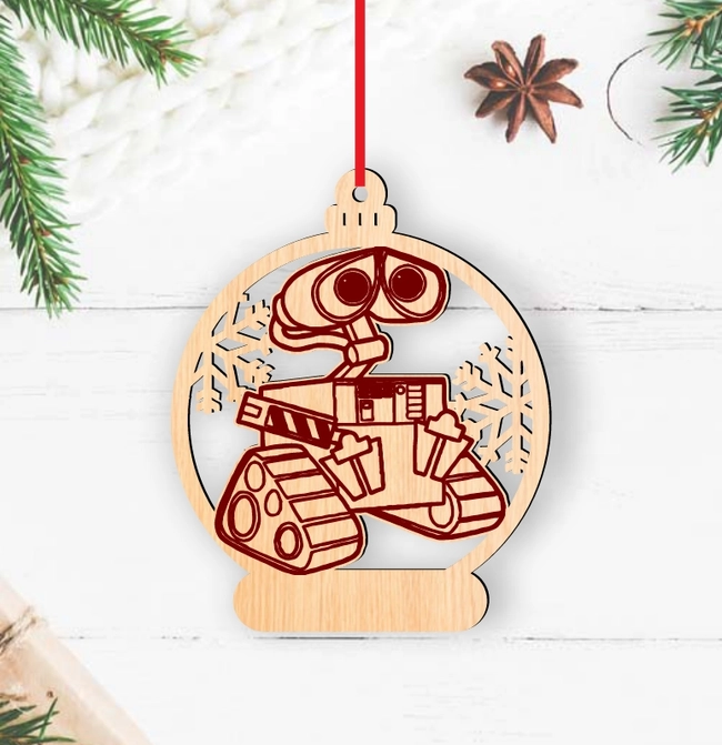 Wall-E Disney Christmas Ball E0024457 file cdr and dxf pdf free vector download for laser cut 5 Wall-E Disney Christmas Ball E0024457 file cdr and dxf pdf free vector download for laser cut